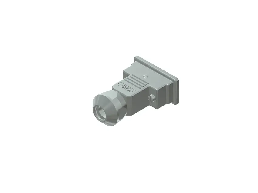 Carcasa de conector D Sub Série15, Recto, 9 contactos ABS, Plateado, D-Sub impermeable, Níquel | 15-004810