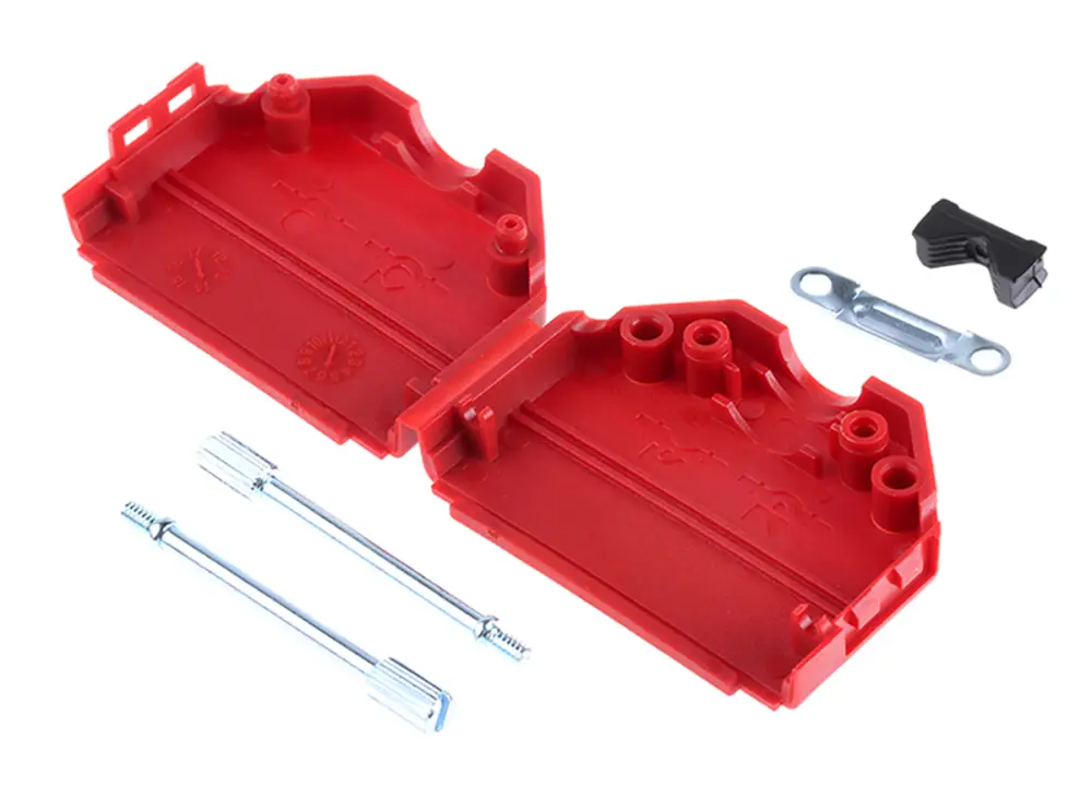 Carcasa de conector D Sub SérieMHDPPK-SLIM, Recta, 25 contactos Poliamida, Rojo, B | MHDPPK25-R-K MH Connectors