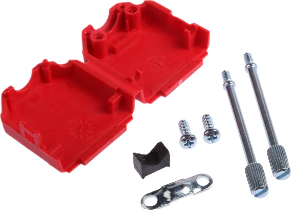 Carcasa de conector D Sub SérieMHDPPK-SLIM, Recto, 9 contactos Poliamida, Rojo, E | MHDPPK9-R-K MH Connectors