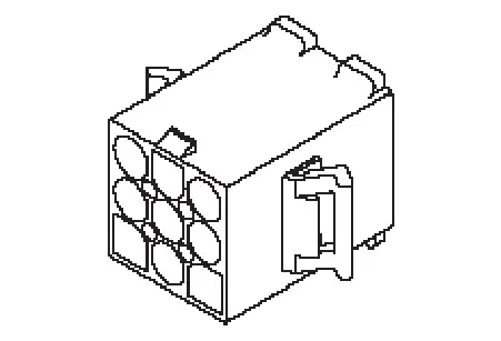 Carcasa de conector de crimpado Molex 39036150, paso: 6.7mm, 15 contactos, 3 filas, Macho