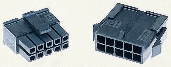 Carcasa de conector Molex 43020-2200, Serie Micro-Fit 3.0, paso: 3mm, 22 contactos, 2 filas, Recto, Macho, Montaje en
