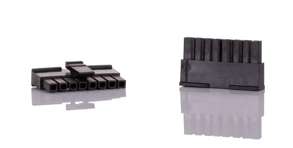 Carcasa de conector Molex 43645-0800, Serie Micro-Fit 3.0, paso: 3mm, 8 contactos,, 1 fila filas, Recto, Hembra,
