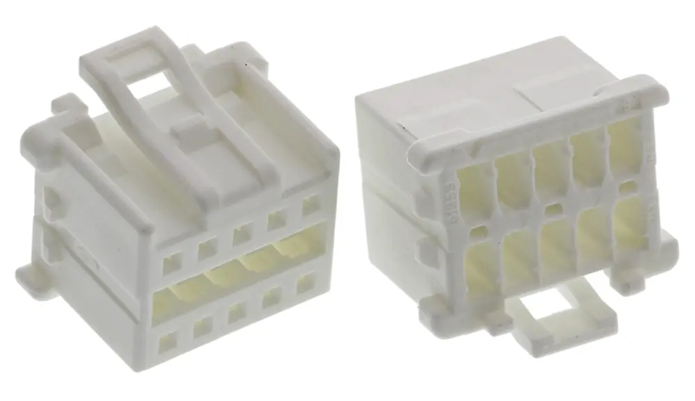 Carcasa de conector Molex 51353-1000, Serie MicroClasp, paso: 2mm, 10 contactos, 2 filas, Recto, Hembra, Montaje de