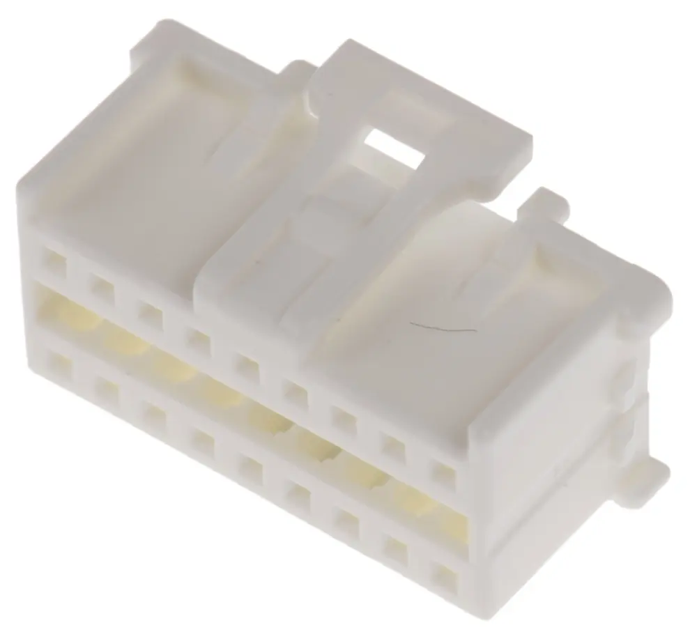 Carcasa de conector Molex 51353-1800, Serie MicroClasp, paso: 2mm, 18 contactos, 2 filas, Recto, Hembra, Montaje de