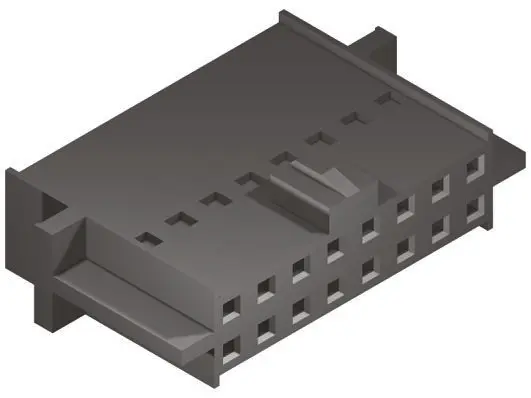 Carcasa de conector Molex 90160-0110, Serie C-Grid III, paso: 2.54mm, 10 contactos, 2 filas, Recto, Hembra, Montaje de