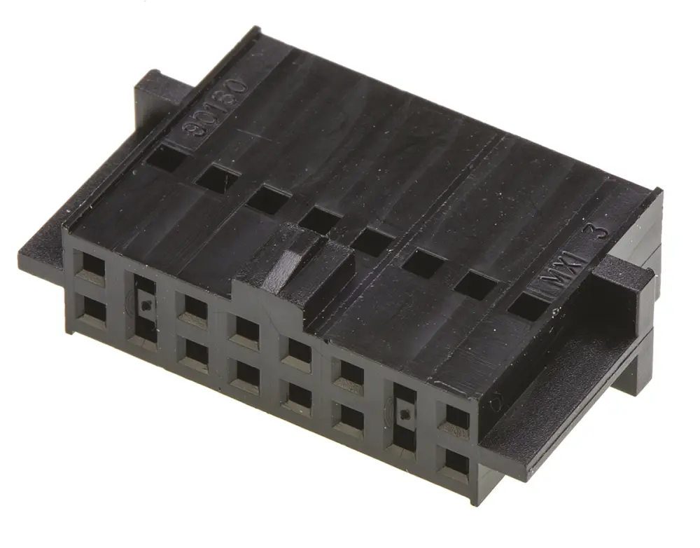 Carcasa de conector Molex 90160-0116, Serie C-Grid III, paso: 2.54mm, 16 contactos, 2 filas, Recto, Hembra, Montaje de
