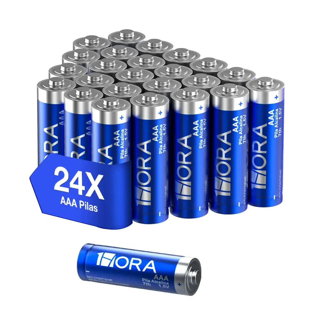 PAQUETE 24 PILAS AAA ALCALINAS 1.5V DESECHABLES ALTA DURACIÓN ENERGÍ CONFIABLE ESTUCHE DE CARTÓN ECOLÓGICO EXCELENTE P...