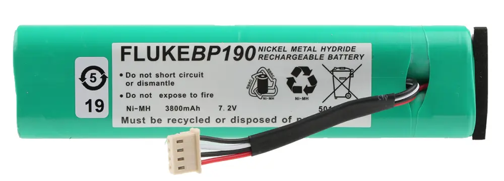Paquete de baterías de osciloscopio Fluke BP190 para utilizar con 190 Series, 190C Series, 430 Series, NiMH
