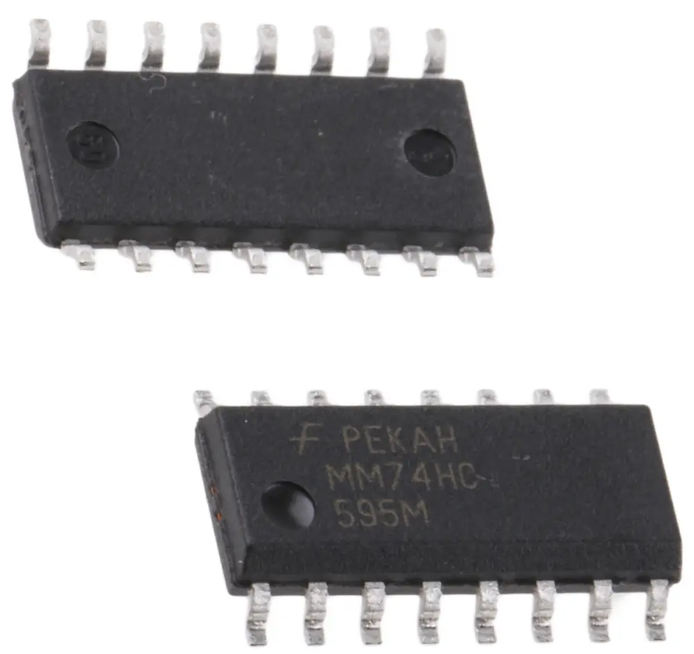 Registro de desplazamiento MM74HC595MX, 74HC, 8 bits Serie, Paralelo, Unidireccional 16 pines SOIC 1 onsemi