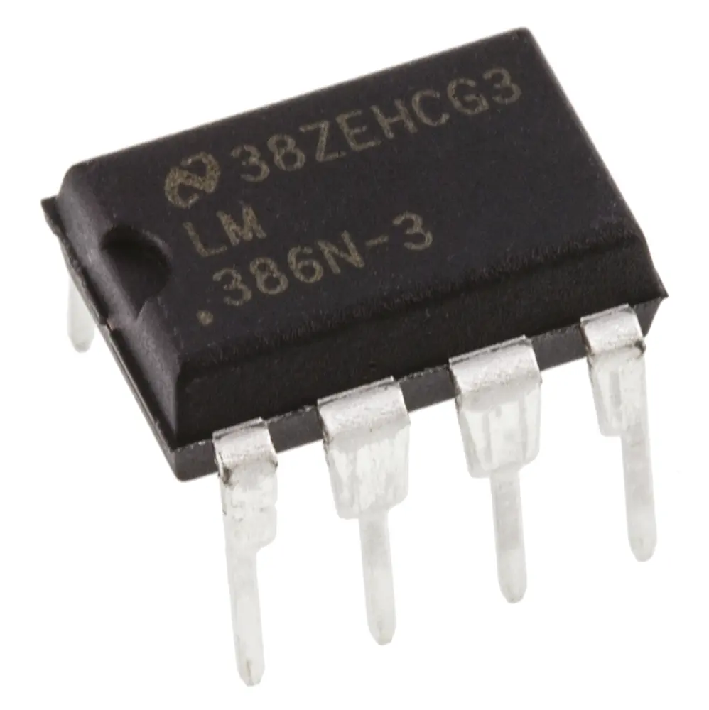 Clase -B Amplificador de audio LM386N-3/NOPB, Amplificador de potencia de audio Mono 0.7W MDIP, 8-Pines +70 °C Texas Inst...