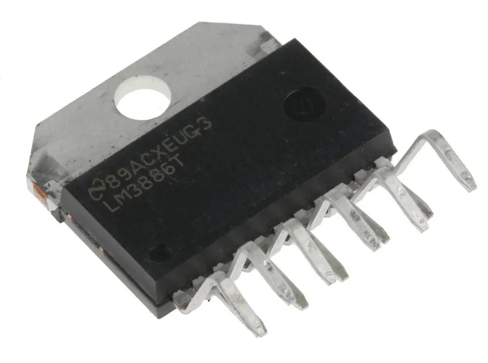 Clase -B Amplificador de audio LM3886T/NOPB, Amplificador de potencia de audio Mono 8MHZ 85dB 38W MLPP, 11-Pines +85 °C T...