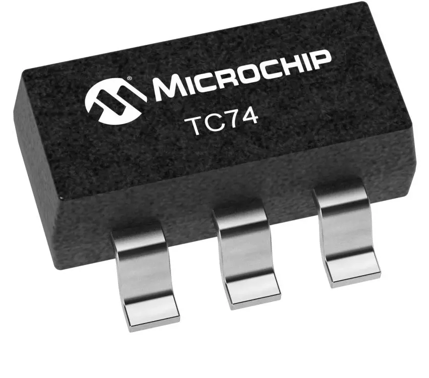 Sensor de temperatura TC74A4-3.3VCTTR, interfaz I2C, SMBus Microchip