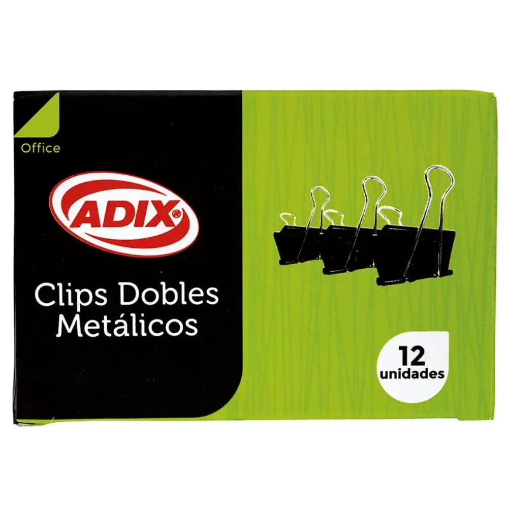 Doble Clip 19 mm Negro 12 Un para Control de Sueño