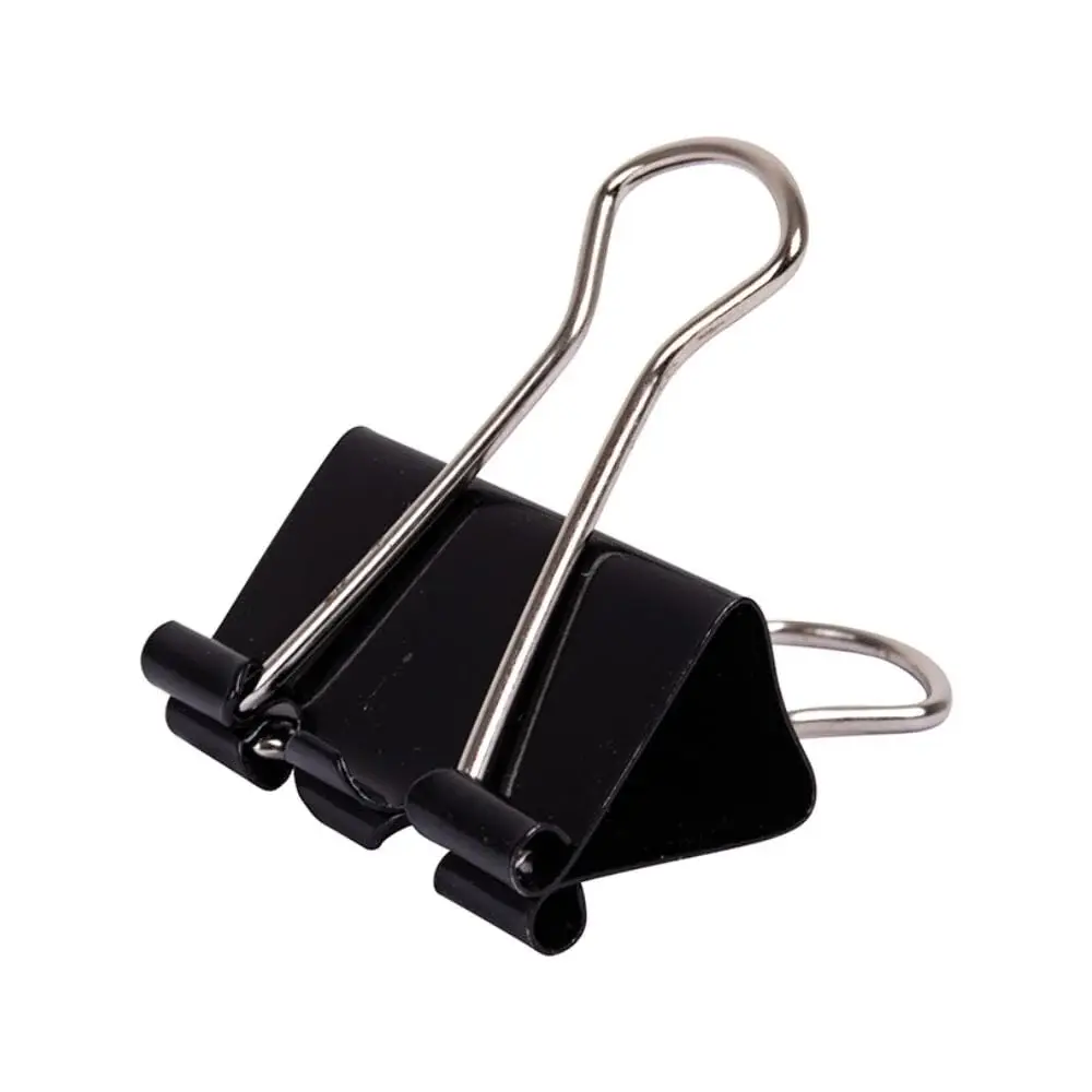 Localizador Personal Doble Clip Negro 25 Mm 12 Un