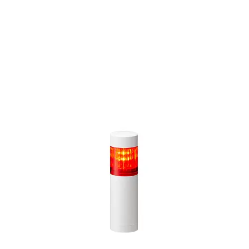 Columna de señalización Patlite LR4, LED, con 1 elemento de color, 90dB @ 1 m, 24 V dc | LR4-102WJNW-R