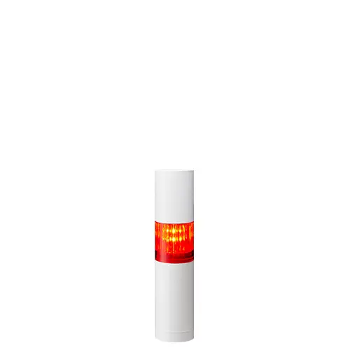Columna de señalización Patlite LR4, LED, con 1 elemento de color, 90dB @ 1 m, 24 V dc | LR4-102WJBW-R