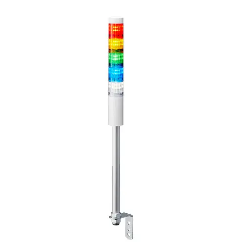 Columna de señalización Patlite LR4, LED, con 5 elementos de color, 24 V dc | LR4-502LJNW-RYGBC
