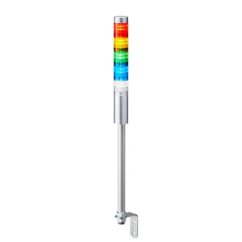Columna de señalización Patlite LR4, LED, con 5 elementos de color, 24 V dc | LR4-502LJNU-RYGBC