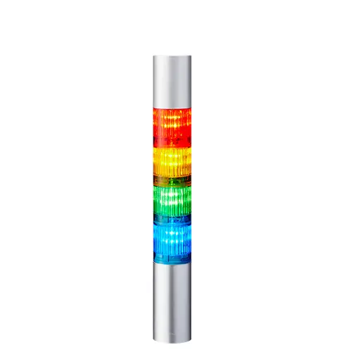 Columna de señalización Patlite LR4, LED, con 4 elementos de color, 24 V dc | LR4-402PJNW-RYGB