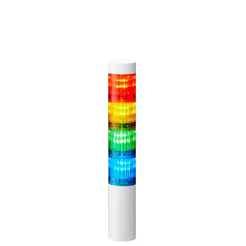 Columna de señalización Patlite LR4, LED, con 4 elementos de color, 90dB @ 1 m, 24 V dc | LR4-402WJNU-RYGB