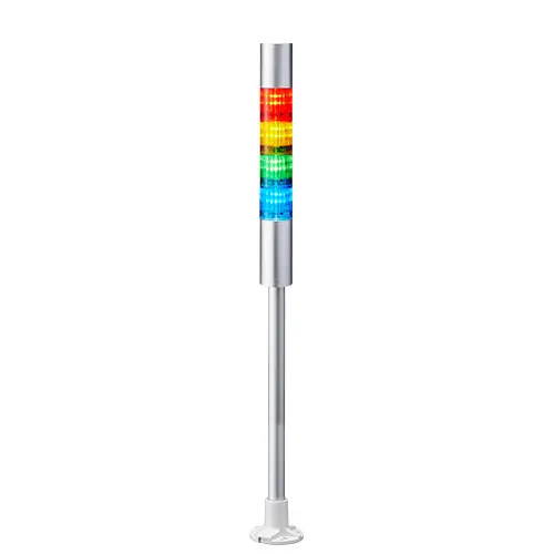 Columna de señalización Patlite LR4, LED, con 4 elementos de color, 90dB @ 1 m, 24 V dc | LR4-402PJBU-RYGB
