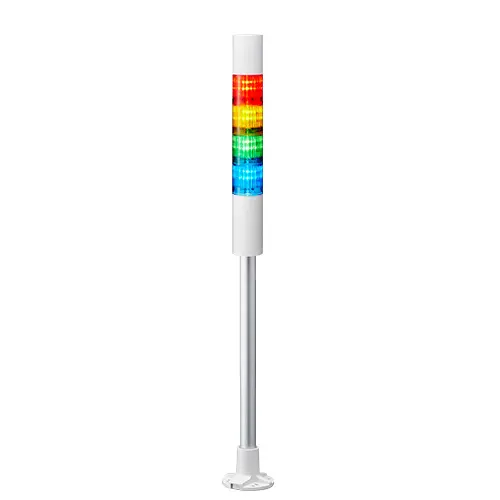 Columna de señalización Patlite LR4, LED, con 4 elementos de color, 90dB @ 1 m, 24 V dc | LR4-402PJBW-RYGB