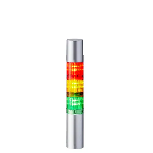 Columna de señalización Patlite LR4, LED, con 3 elementos de color, 90dB @ 1 m, 24 V dc | LR4-302WJBU-RYG