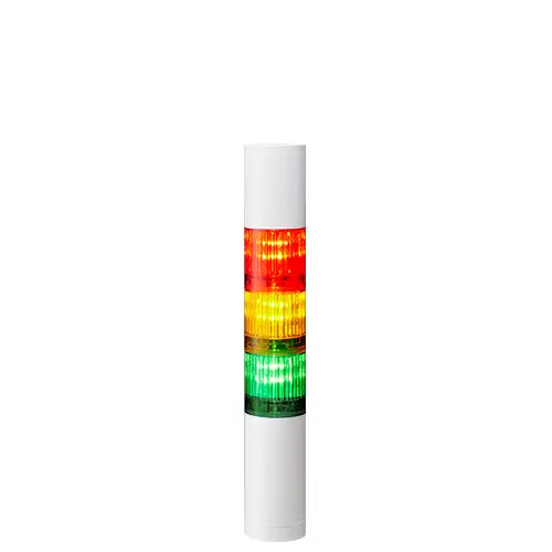 Columna de señalización Patlite LR4, LED, con 3 elementos de color, 90dB @ 1 m, 24 V dc | LR4-302WJBW-RYG