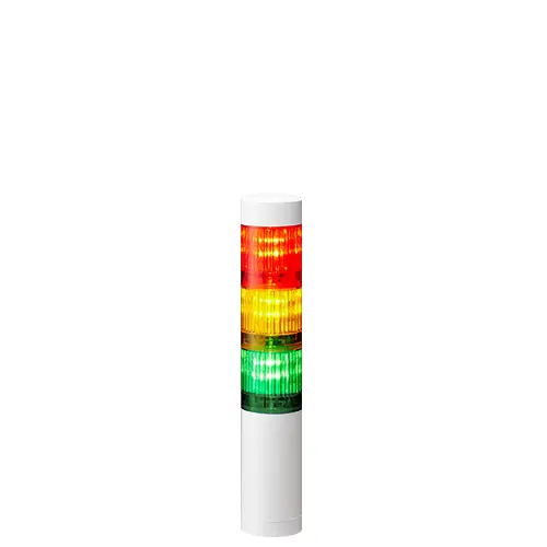 Columna de señalización Patlite LR4, LED, con 3 elementos de color, 24 V dc | LR4-302WJNW-RYG
