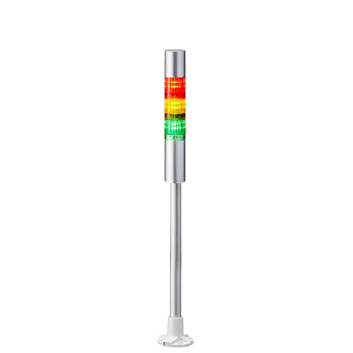 Columna de señalización Patlite LR4, LED, con 3 elementos de color, 90dB @ 1 m, 24 V dc | LR4-302PJBU-RYG