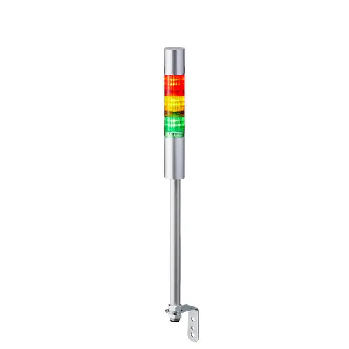 Columna de señalización Patlite LR4, LED, con 3 elementos de color, 90dB @ 1 m, 24 V dc | LR4-302LJBU-RYG