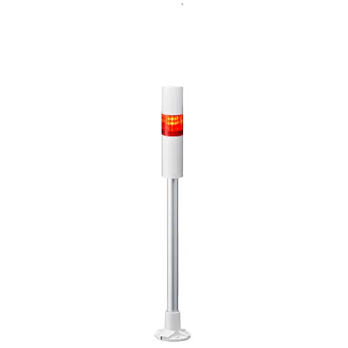 Columna de señalización Patlite LR4, LED, con 1 elemento de color, 90dB @ 1 m, 24 V dc | LR4-102PJBW-R
