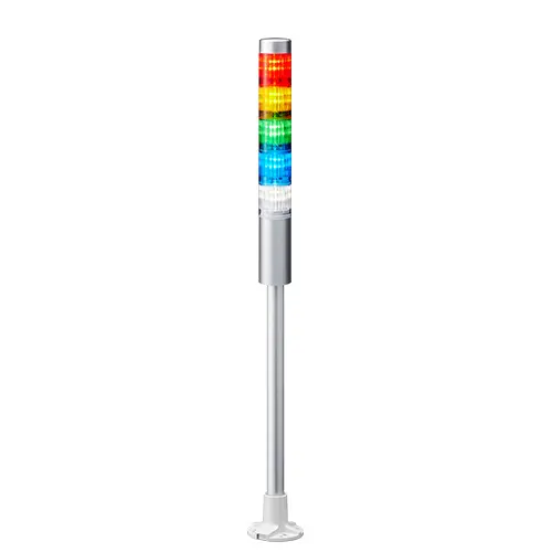 Columna de señalización Patlite LR4, LED, con 5 elementos de color, 24 V dc | LR4-502PJNU-RYGBC