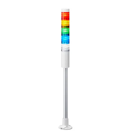 Columna de señalización Patlite LR4, LED, con 5 elementos de color, 24 V dc | LR4-502PJNW-RYGBC