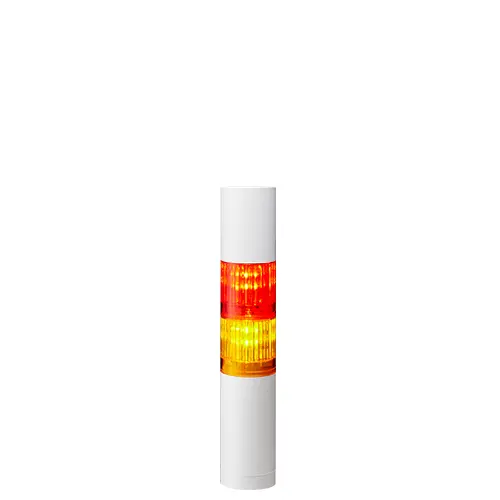 Columna de señalización Patlite LR4, LED, con 2 elementos de color, 90dB @ 1 m, 24 V dc | LR4-202WJBW-RY