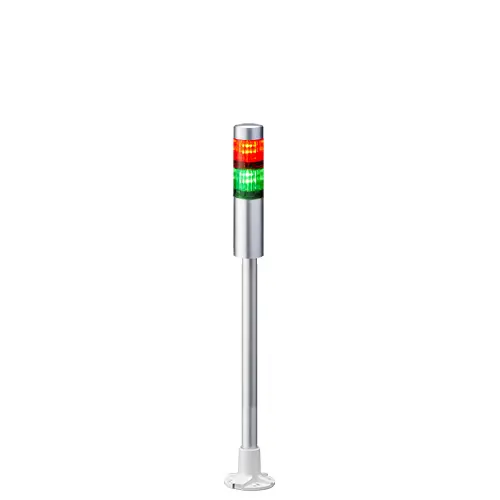 Columna de señalización Patlite LR4, LED, con 2 elementos de color, 24 V dc | LR4-202PJNU-RG