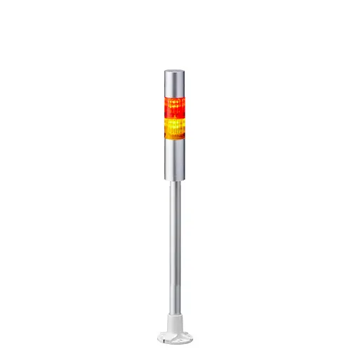 Columna de señalización Patlite LR4, LED, con 2 elementos de color, 90dB @ 1 m, 24 V dc | LR4-202PJBU-RY