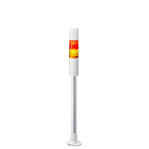 Columna de señalización Patlite LR4, LED, con 2 elementos de color, 90dB @ 1 m, 24 V dc | LR4-202PJBW-RY