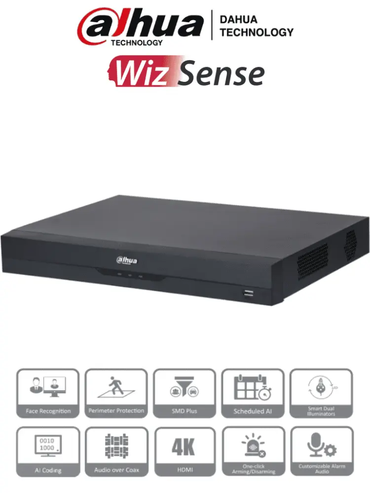 DAHUA XVR5232AN-I3 - DVR de 32 Canales de 5 Megapixeles Lite/ WizSense/ H.265+/ 2 Bahías de Discos Duros/ Hasta 32 Canale...