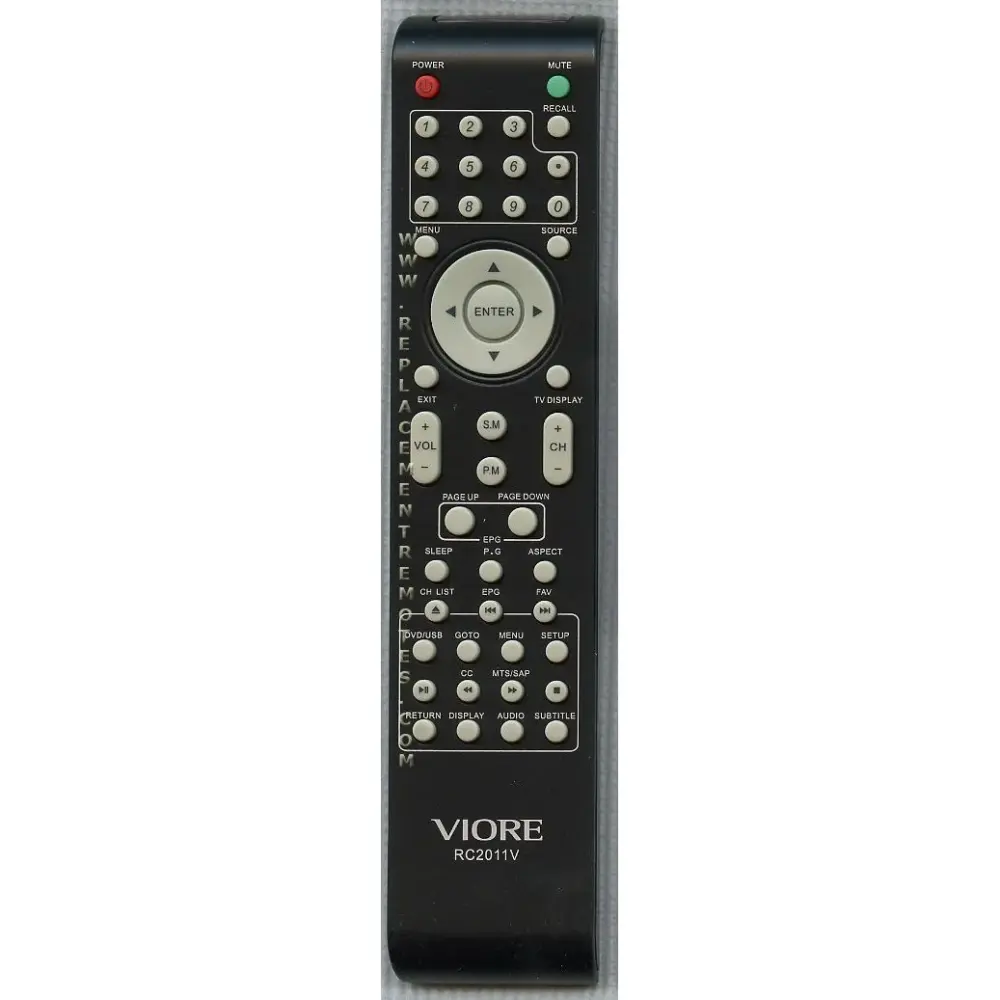 Sistema Todo en Uno Control remoto para TV/DVD Viore RC2011V