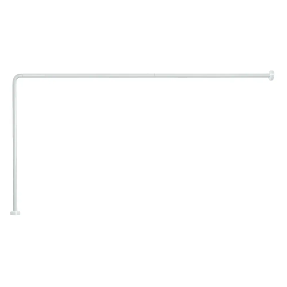 Asta de ducha angular en aluminio 80x170 cm de Gedy - Blanco