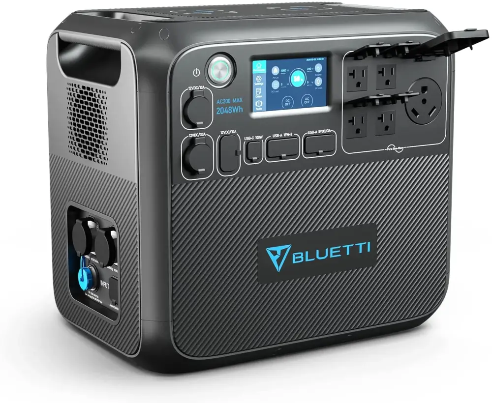 BLUETTI AC200MAX, INVERTER SOLAR BATTERY ☀️♻️ | 2048 Watts Hora inmejorable para apartamentos o condominios)