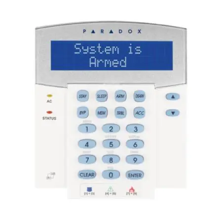 LE CLAVIER LCD BLEU 32 COMPREND UNE SORTIE PGM ET UN LECTEUR PROX. ANGLAIS