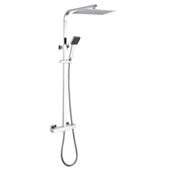 Columna de ducha oceanic - mezclador termostático - rociador elevado rectangul