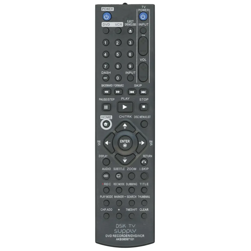 Control remoto genérico AKB36097101 para DVD/VCR LG