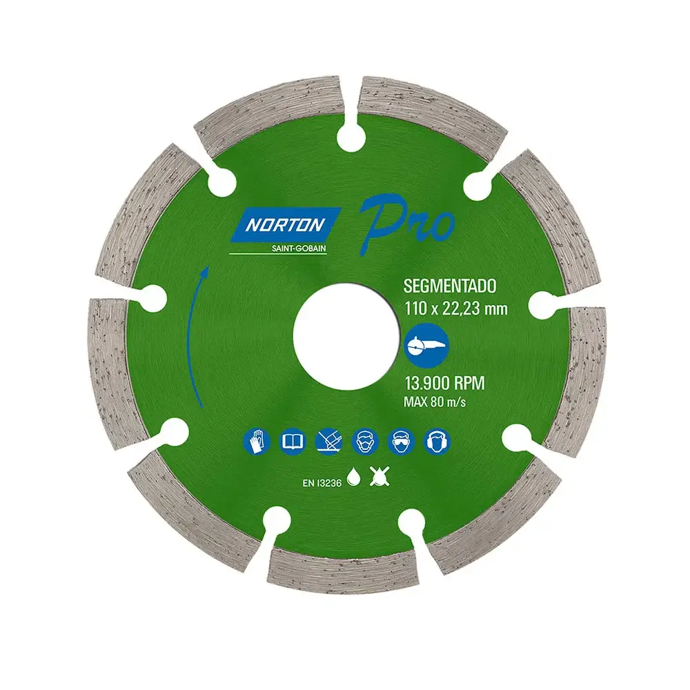 DISCO DIAMANTADO ABIERTO 4 1/2" X 7/8" PRO "NORTON"