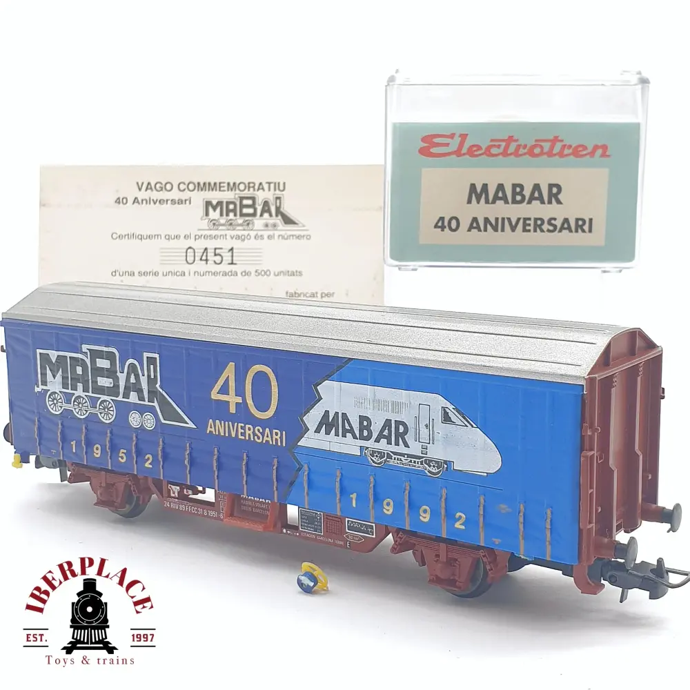 🆕 💡 Electrotren - DC Vagón conmemorativo Mabar 40 aniversario 451 de 500 unidades H0 escala 1:87