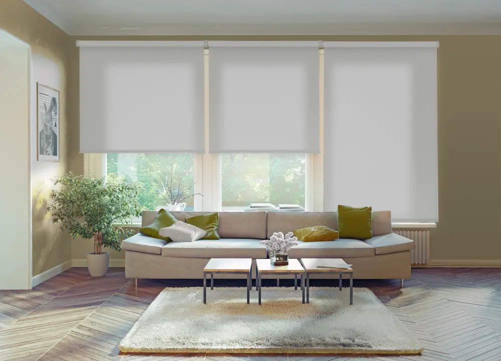 Estor enrollable traslúcido ecofuture gris 150 x 190cm