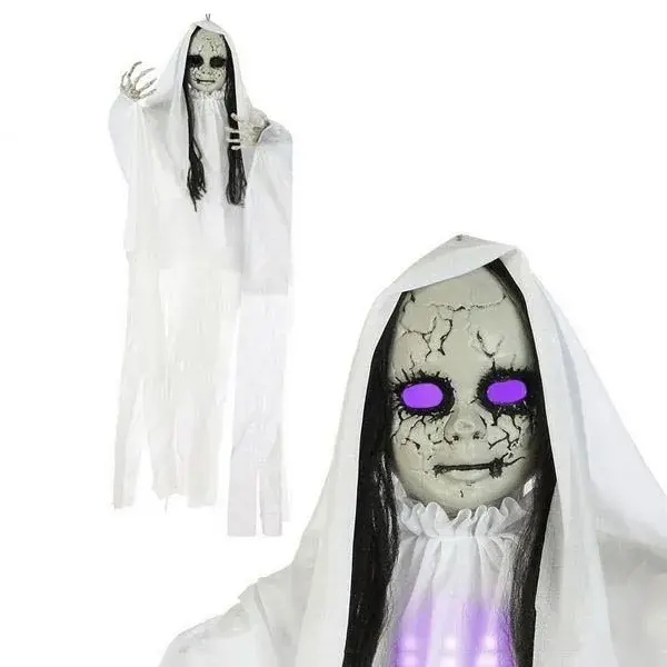 Fantasma colgante con luz blanco 100x70 cm
