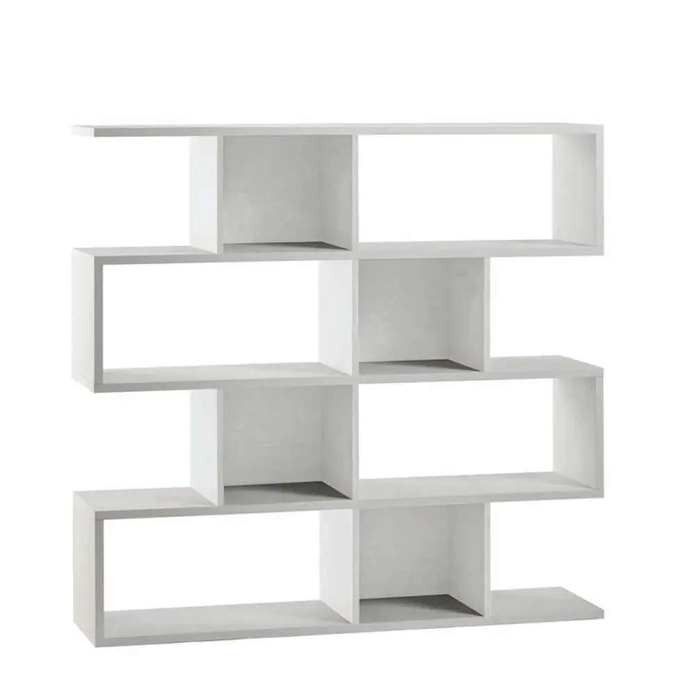 Librerí divisoria de 4 estantes modulares acabado estructura Óxido Blanco / Acabado Óxido Blanco Sarmog